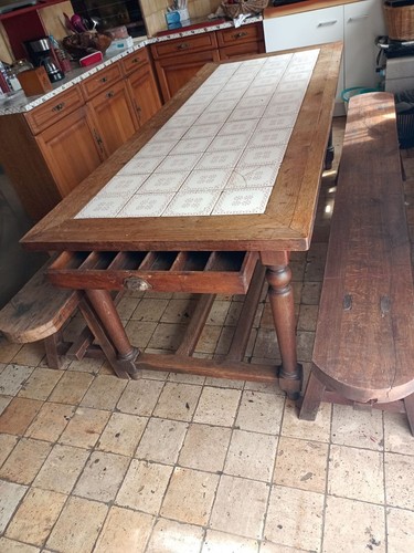 Table bois ancienne en - en,