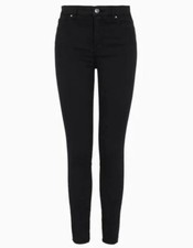 Pantalon Femme ARMANI AX Coton Logo Zip Cinq Poches Mode 3DYJ22 1200 Noir