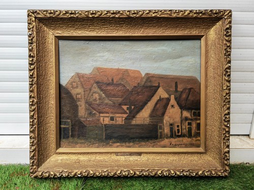 Ancien tableau huile sur