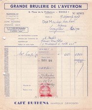 12 AVEYRON RODEZ, torrefacteur, BRULERIE AVEYRON 1957 cafe, commerce