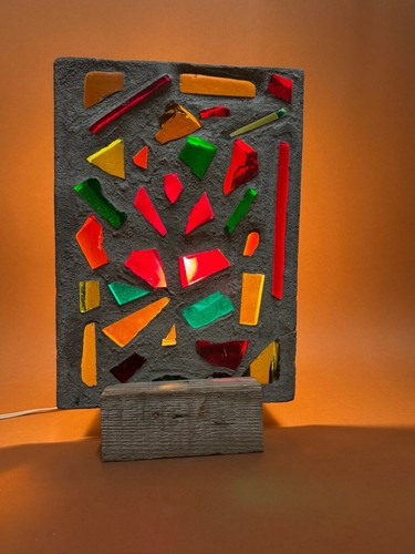 Antique concrete lamp - antique, oat