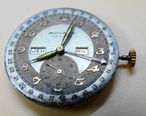 Ancien mouvement cadran et - -,