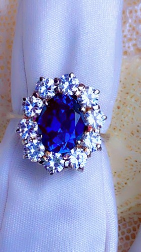 Bague marquise argent saphir - bague,