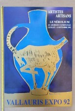 Affiche Brasilier Vallauris Nerolium expo 1992 ceramique poster ARNERA