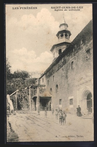 Cpa saint jean - saint-jean-de-luz,, eglise