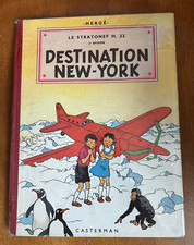 Hergé Jo, Zette & Jocko. Destination New York SIGNED BY HERGE & WIFE 1st 1952