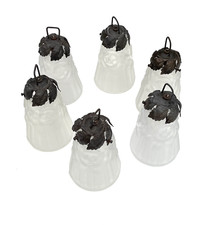 6 Tulipes Art Déco en verre