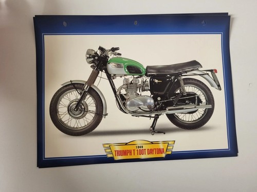 Carte fiche moto triumph 100 - triumph,