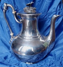CHRISTOFLE silver metal teapot 19th century Napoleon III / antique tea pot