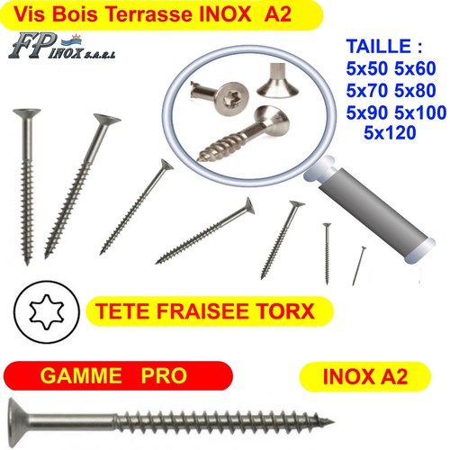 Vis terrasse inox bois torx - terrasse,