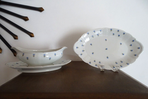 Ravier saucière porcelaine - et,