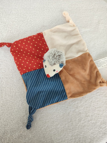 Doudou plat herisson orange