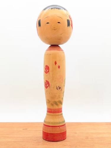 Ki1184 grande kokeshi vintage - kokeshi,
