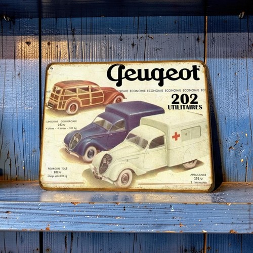 Plaque métal vintage peugeot - vintage,