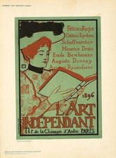 ART INDEPENDANT BY RASSENFOSSE DAS MODERNE PLAKAT 1897 ORIGINAL STONE LITHOGRAPH