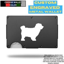 Coton De Tulear Custom Laser Engraved Onto An Aluminum Wallet