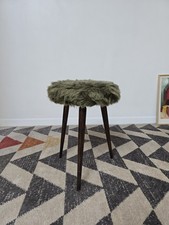 VINTAGE MOUMOUTE STOOL GREEN-DESIGN 70-PELFRAN STYLE-1970