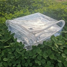 Bâche PVC Transparente 10Mil Housse Imperméable avec Oeillets pour Extérieur