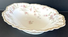 Haviland Limoges France Oval Vegtable Serving Bowl  Schleiger 91A Pink Flowers