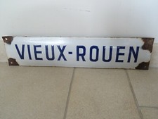 enamel plate VIEUX ROUEN old enamel deco industrial loft vintage 