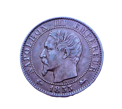 Napoleon iii centimes - 1855, d