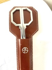 Ancien Ciseaux Coupe Papier Art Déco Nogent Chrome Antique Objet Collection