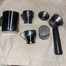 Breville Cafe Roma Stainless Espresso Cups  Pitcher Portafilter Filter