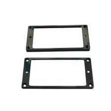 2 Contours Humbucker Black Flat Top Bottom 5+2mm Pickup Mounting Rings SET MR-5B