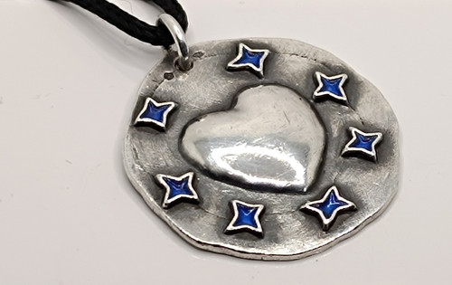 Pendentif argent émaillé