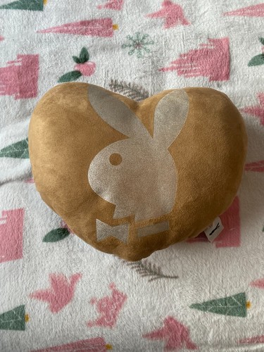 Coussin coeur playboy marron - coussin,