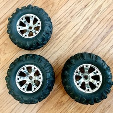 Traxxas Summit 3.8” Canyon AT Tires & 17mm Chrome Geode Wheels, Set of 3, 5673