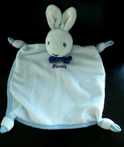 Doudou plat picot lapin - doudou,