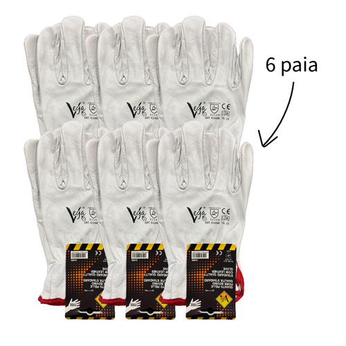 Gants travail cuir blanc - gants, en