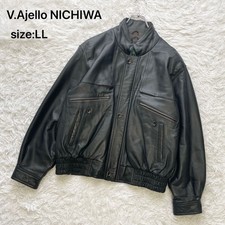 Item Large Size LL V.Ajello NICHIWA Lamb Leather Blouson Sheep Leather Wind