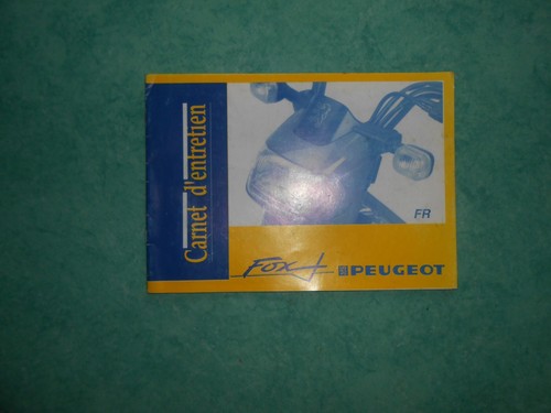 Carnet entretient peugeot - entretient, fox