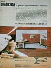 1963 FORMICA MADEIRA PRESS ADVERTISEMENT THE SPECIAL RANGE FURNITURE