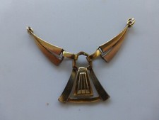 pendent relieur de collier ancien plaqué or poinçon orfèvre 2gr tbé