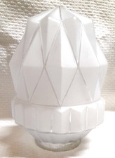 GLOBE ART DECO POUR SUSPENSION EN VERRE DEPOLI