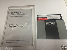 AIRSIM 1 FLIGHT SIMULATOR Fly Game for Apple ii II Plus iie old Vintage 