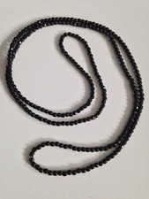 ancien collier Vintage Boule Facette Noire deuil