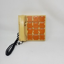 Vintage Radio Shack Big Orange Button Phone Rare 80s Land Line Telephone/ AS IS
