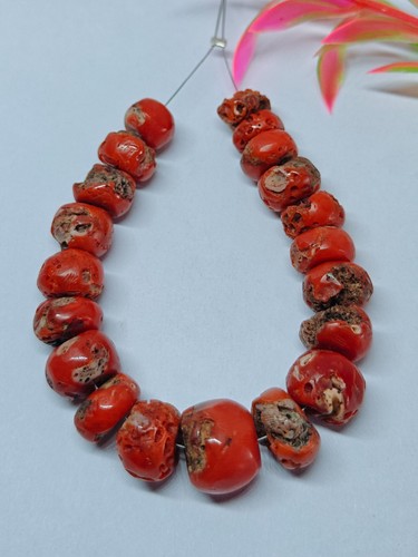 Perles rondelles corail - rondelles, de
