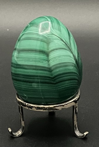 Oeuf malachite sculptée - oeuf, en