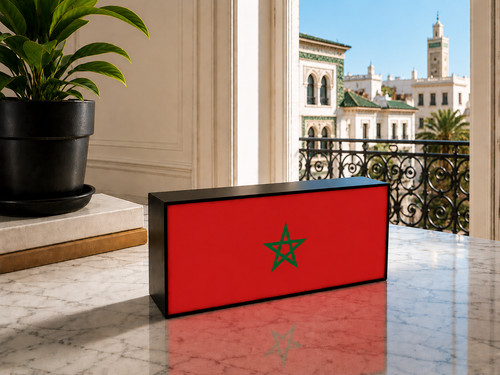 Lightbox led drapeau maroc - drapeau,