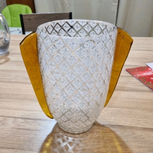Vase verre taillé - vase, en