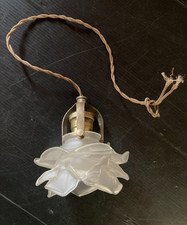 Lampe suspension tulipe verre