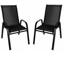 Lot de 2 chaises de jardin, chaises confortables et légères pour la terrasse