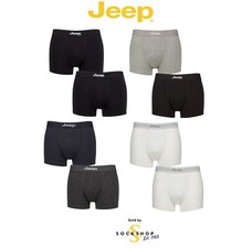 Jeep Mens Hipster Trunks Cotton Rich Plain Fitted Assorted Colours- 2 Pack Boxed