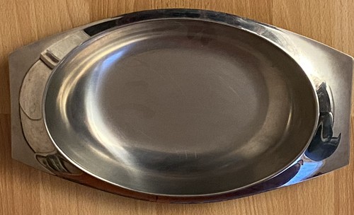 Plat légumier ovale inox - plat,