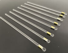 Motoko Ishii Ceiling Light Fixtures Glass Tubes Set of (8) Original MCM NOS